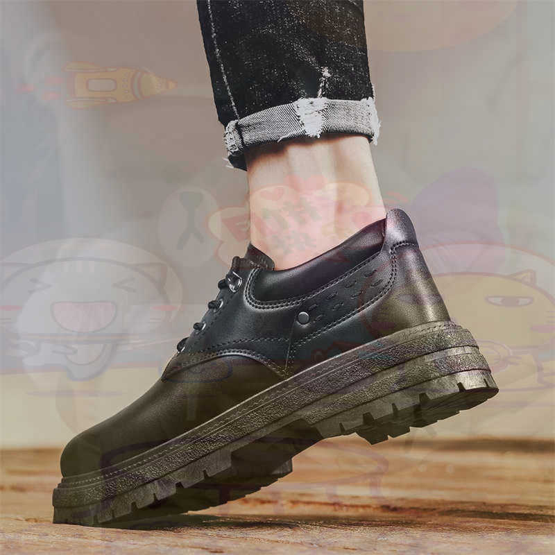 Streetwear Brand Best - أحذية رياضية رجالية من الجلد الطبيعي