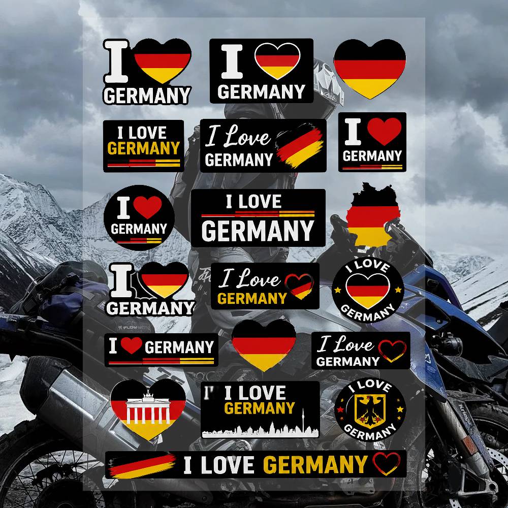 Streetwear Brand Germany - مجموعة ملصقات ماركة A-germany للملابس العصرية،
