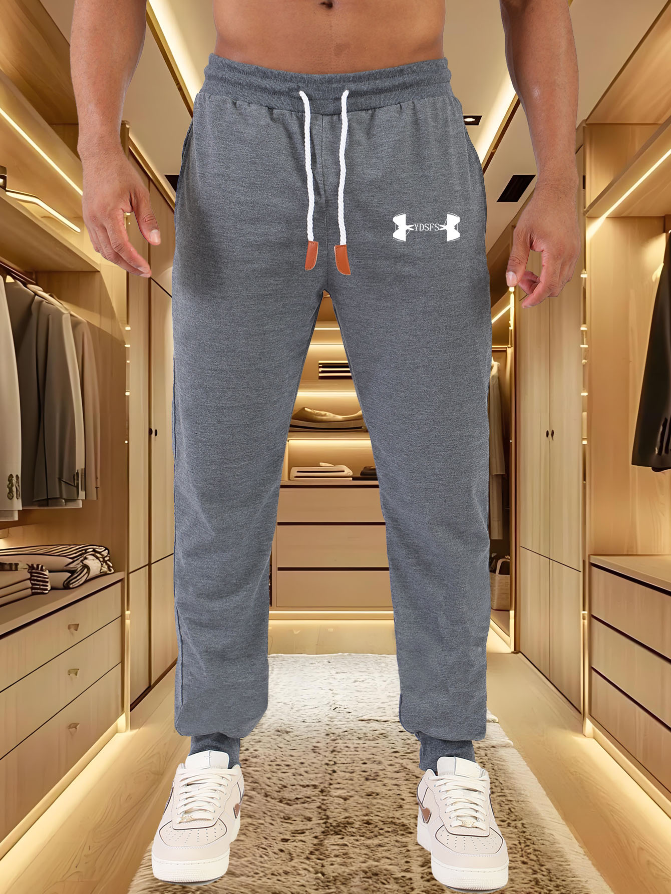 بنطلون رياضي رجالي بطباعة شعار - مراجعة Streetwear Brand Logos وسعره