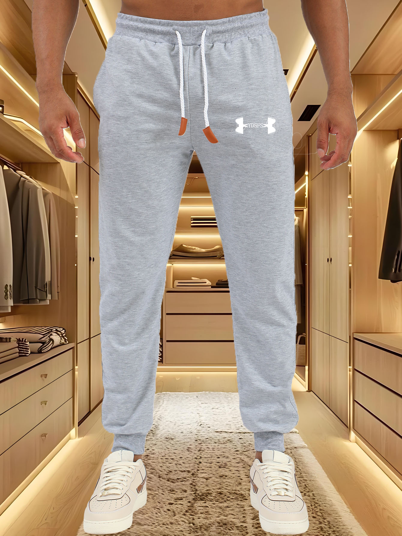 بنطلون رياضي رجالي بطباعة شعار - مراجعة Streetwear Brand Logos وسعره