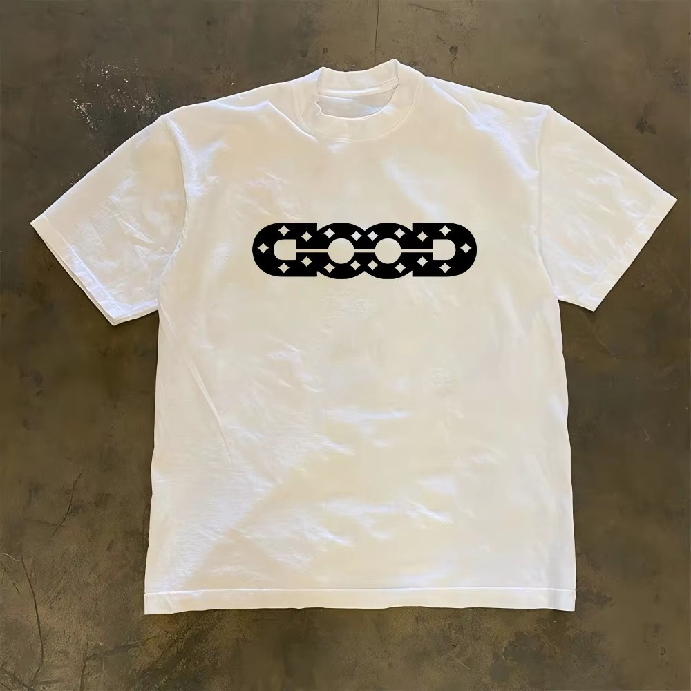 تي شيرت قطني أبيض بشعار GOOD ب - مراجعة Good Streetwear Brand وسعره